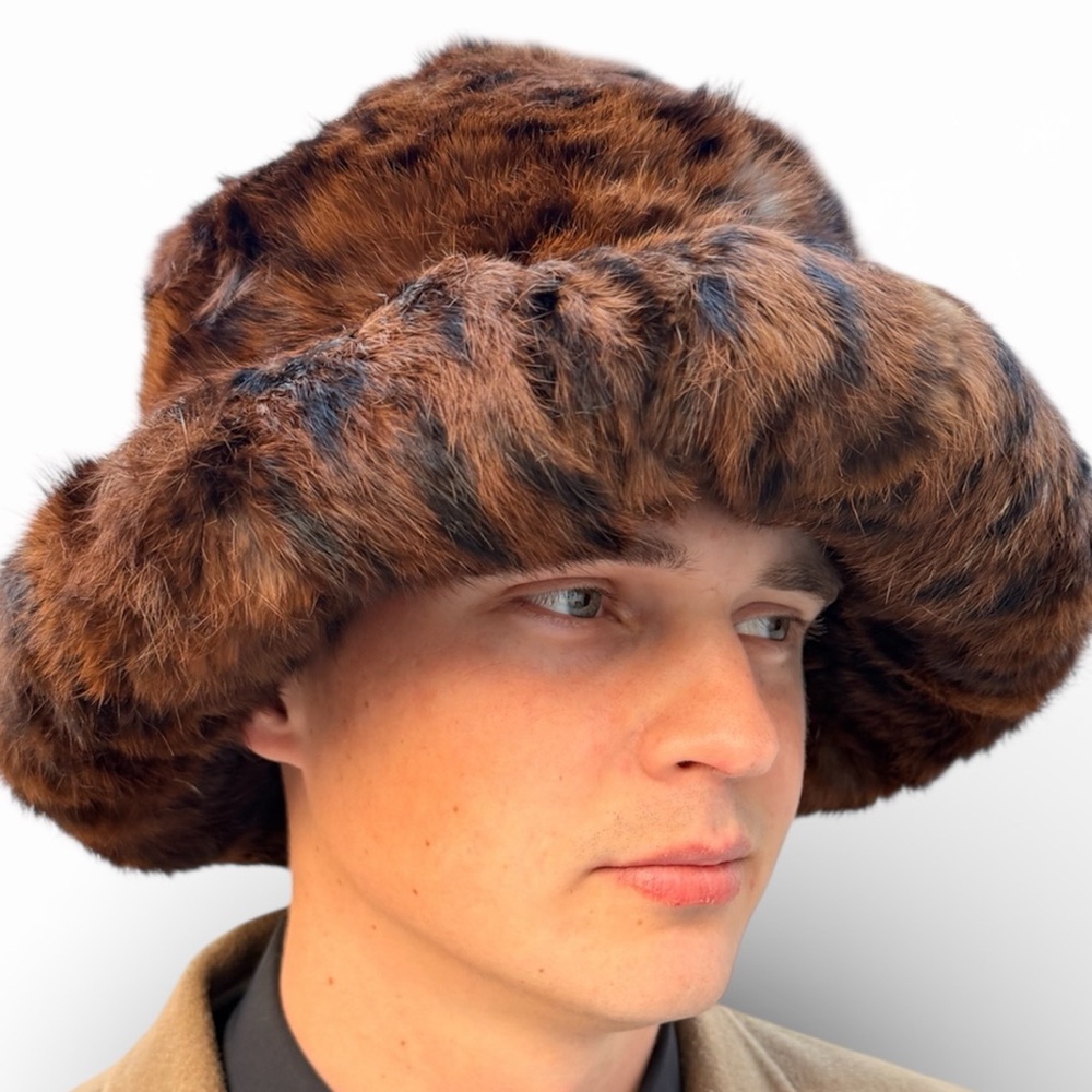 Deadstock Vintage 1970s Russian Fur Hat | Real Fur | Unisex | Winter Statement